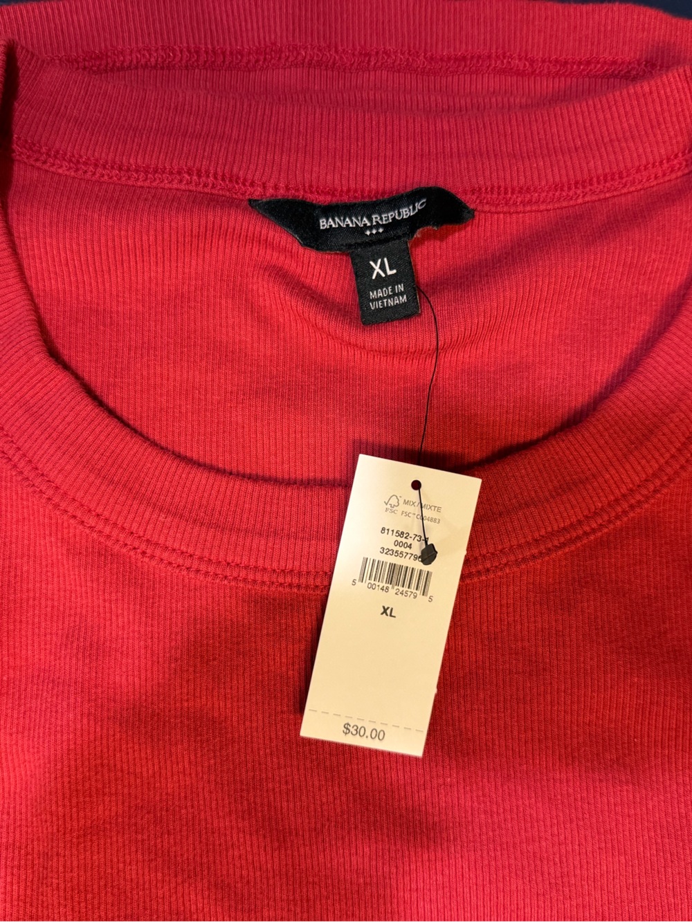 Banana Republic Red Ribbed Tank Top - Picture 4 of 5